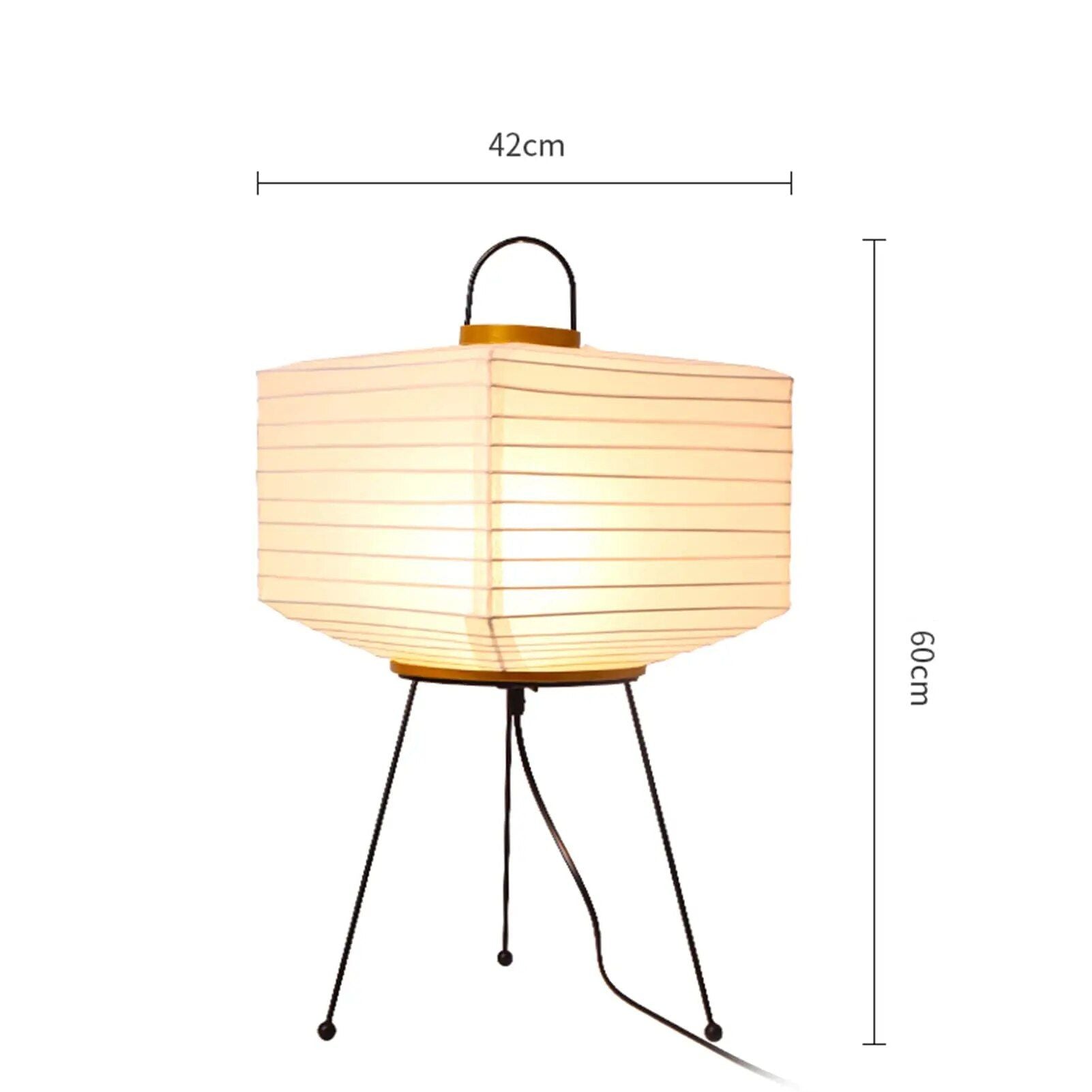 Wabi-Sabi Japanese Tripod Floor Lamp with Rice Paper Shade - Modern LED Standing Light for Home and Hotel