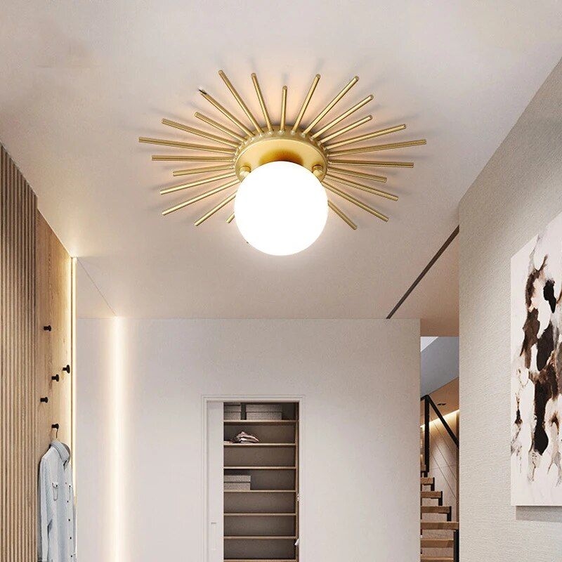 Elegant Gold Modern LED Ceiling Lamp for Versatile Home Lighting