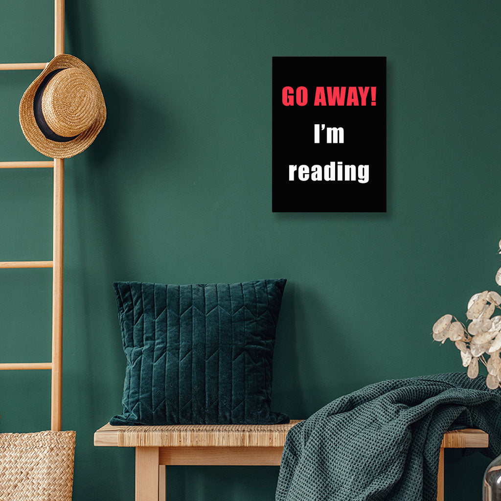 Book Lover Wall Picture - Quote Prints Stretched Canvas - Cool Graphic Wall Art