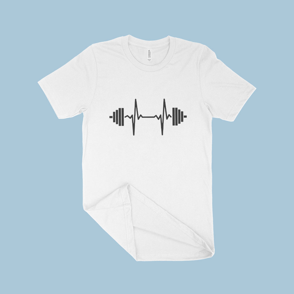 Barbell Unisex Jersey T-Shirt Made in USA