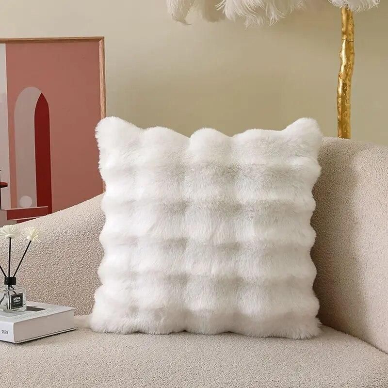 Luxurious Plush Square Cushion Cover 45x45cm