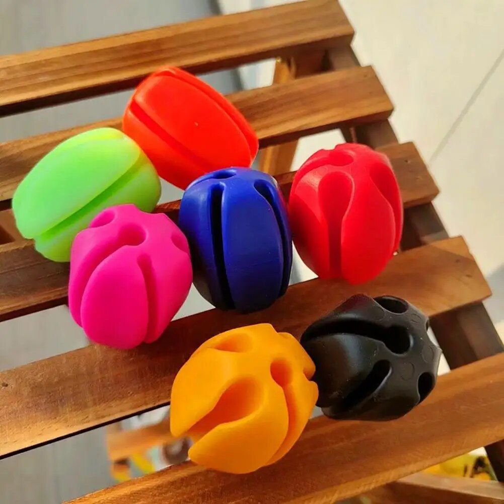 Multi-Size Silicone Fishing Rod Holder Straps - 6 Piece Set