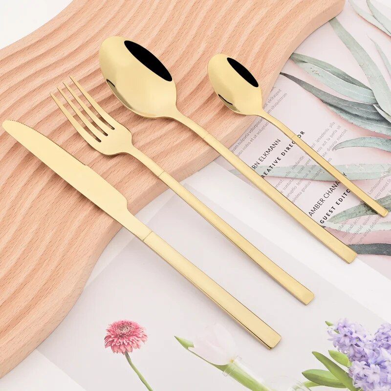 Elegant 6-Person Stainless Steel Cutlery Set