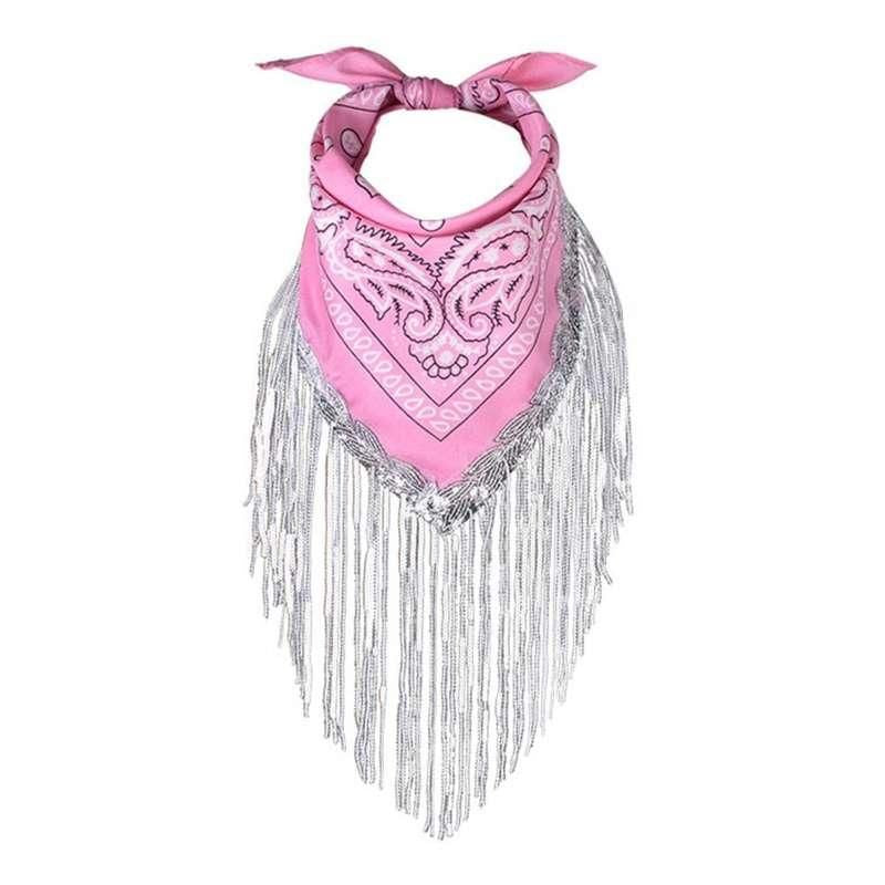 Shimmering Sequin Bandana Scarf