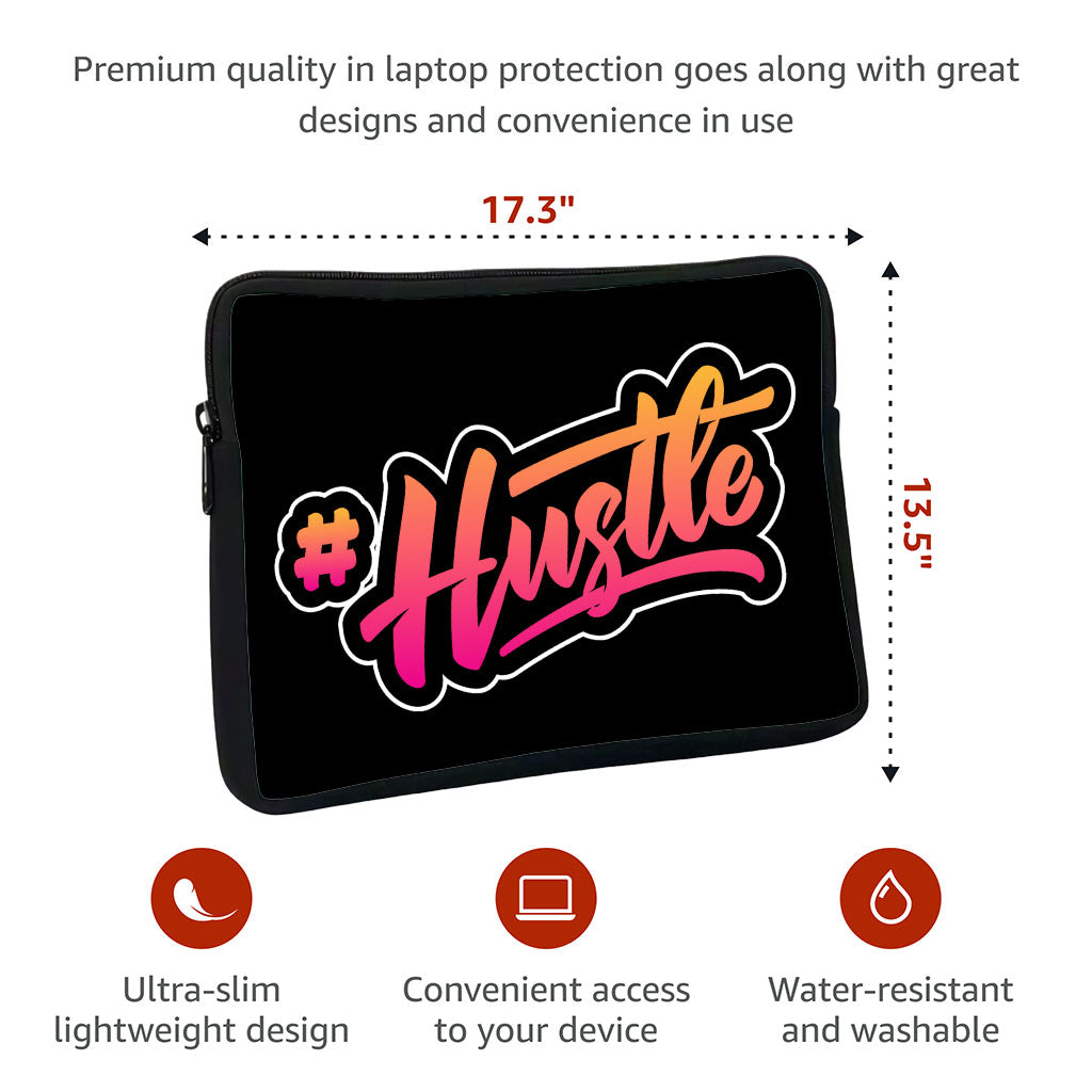 Hustle MacBook Pro 16" Sleeve - Hashtag Laptop Sleeve - Cool Printed MacBook Sleeve