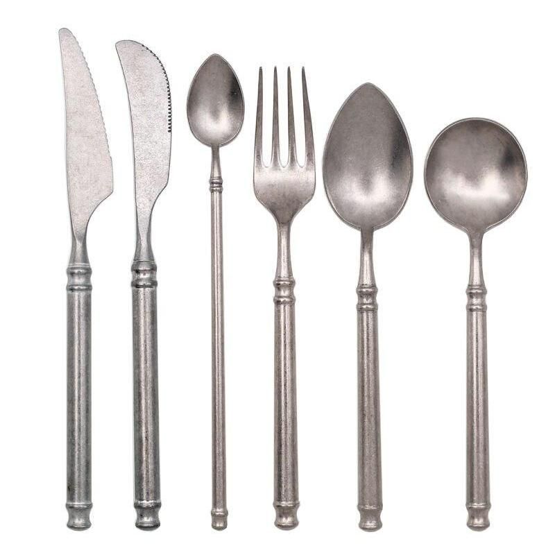 Vintage Elegance Stainless Steel Cutlery Set