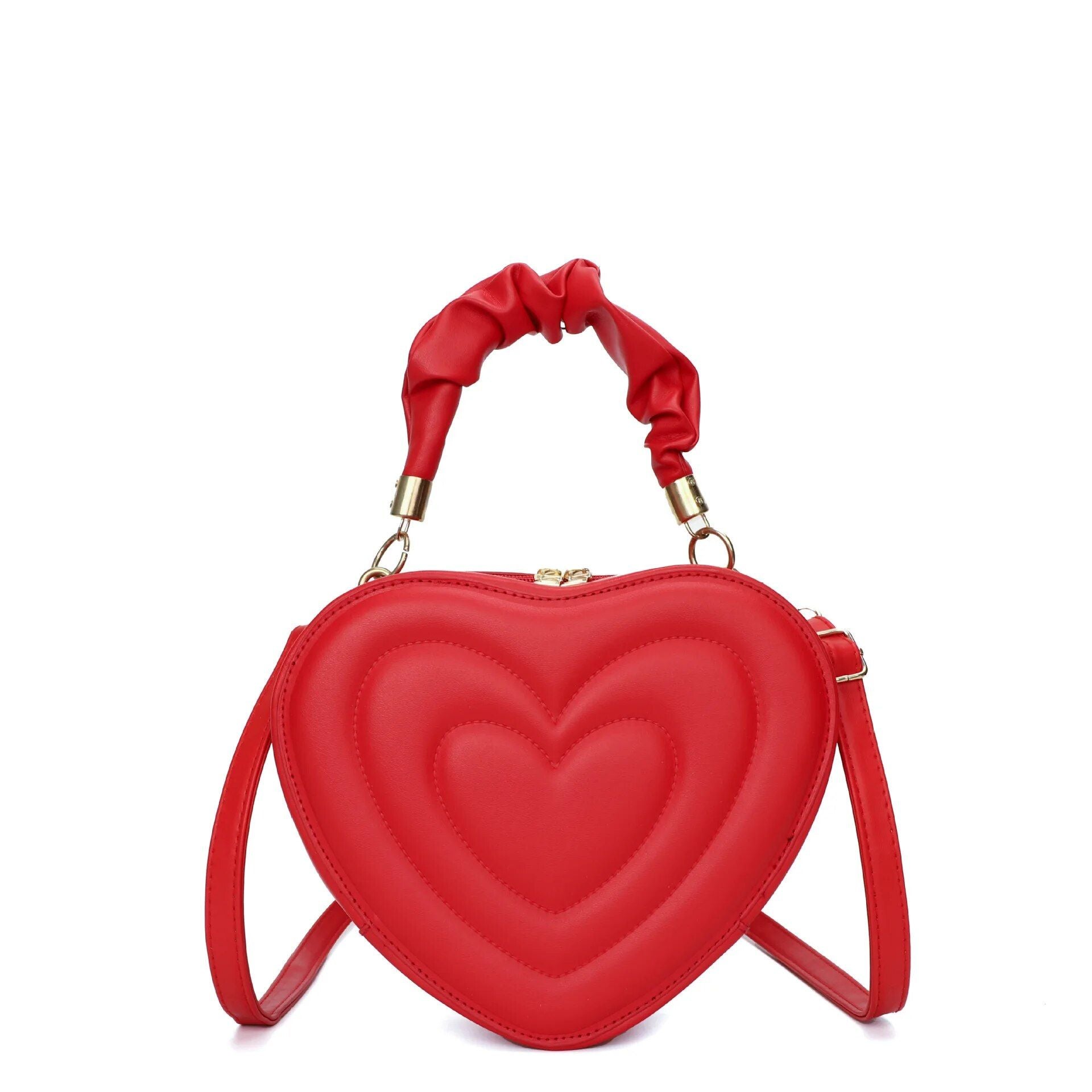 Chic Summer 2023 Heart-Shaped PU Leather Shoulder Bag for Women