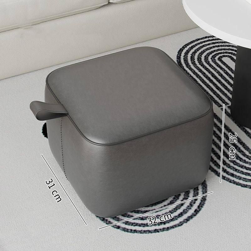 Modern Minimalist Leather Stool Ottoman