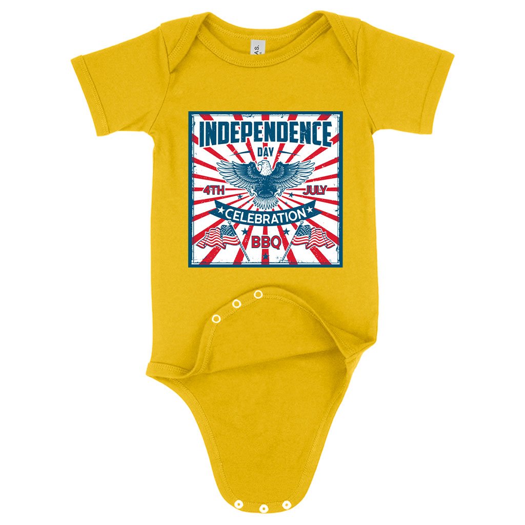 Baby Jersey Independence Day Celebration Onesie - Vintage Independence Day Onesie - Patriotic Onesie