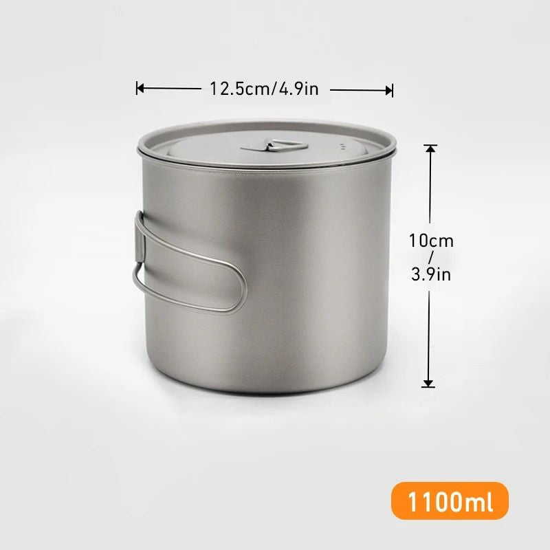 Titanium Camping Mug - Portable Outdoor Cookware with Tableware