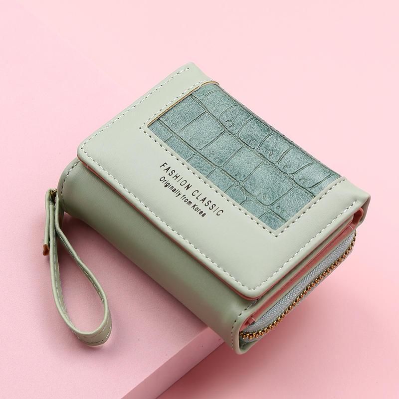 Chic Square Plaid Short Wallet