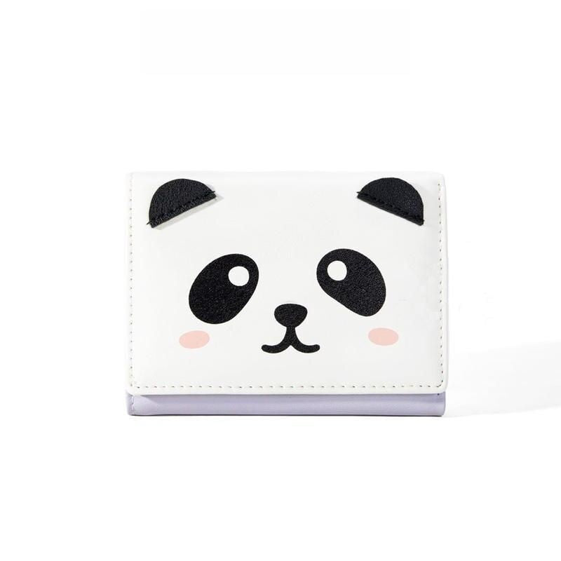 Compact Panda Print Mini Wallet