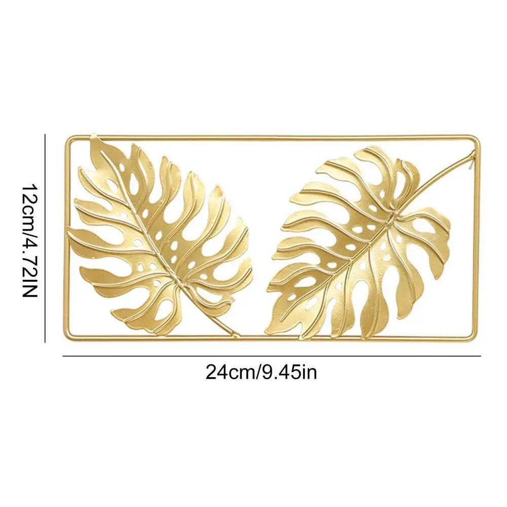 Gold Palm Leaf Metal Wall Art