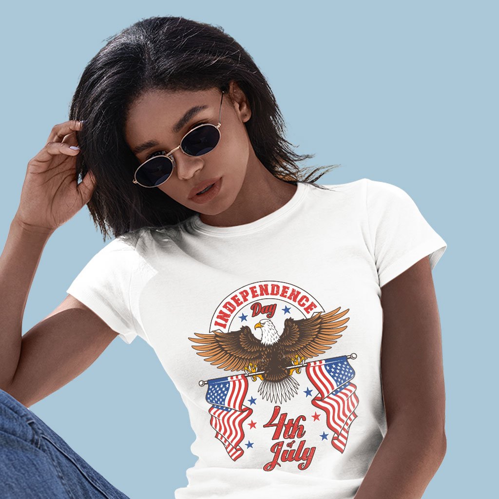 Women's Independence Day 4th of July T-Shirt - Independence Day T-Shirts - Patriotic USA T-Shirt