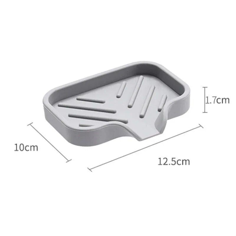 Multi-Purpose Silicone Sink Organizer Tray - Soap, Sponge & Brush Holder for Kitchen and Bathroom