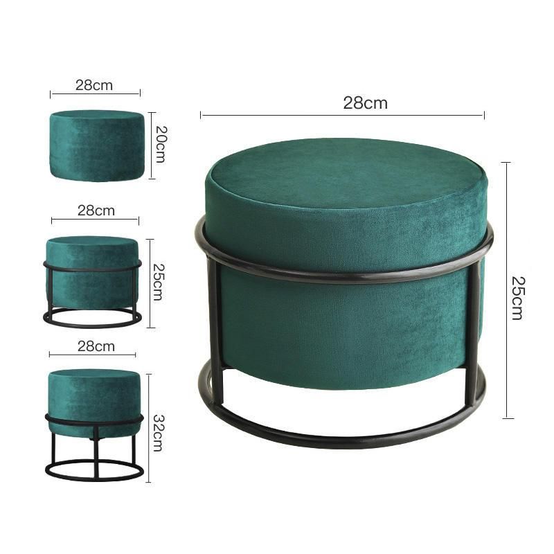 Adjustable Nordic Luxury Flannel Stool