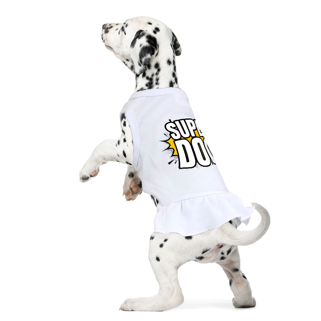 Super Dog Sundress - Colorful Dog Dress Shirt - Graphic Dog Clothing