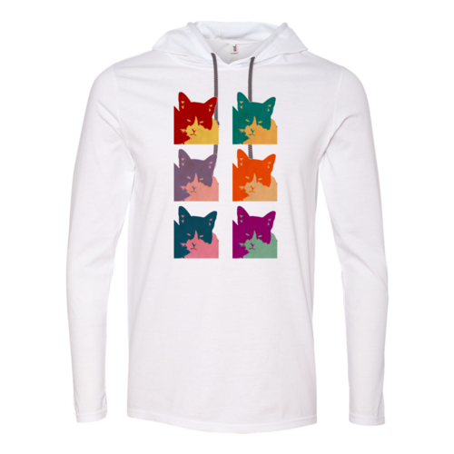 Cat's Today Long Sleeve Hooded T-Shirt