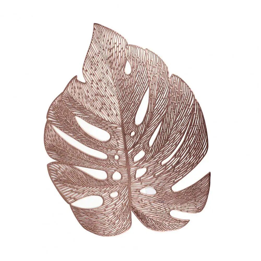 Elegant Nordic Leaf-Shaped Table Mat - Heat-Resistant, Non-Slip Dining Placemat