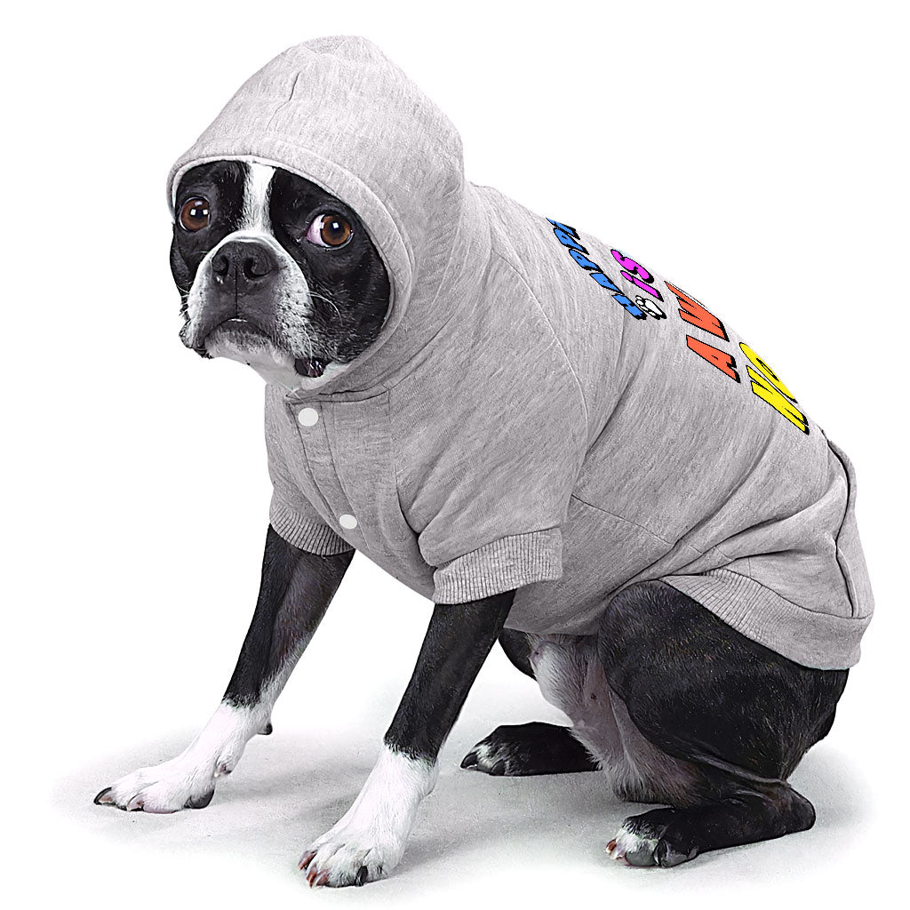 Happiness Is a Wet Nose Dog Hoodie with Pocket - Colorful Dog Coat - Quote Dog Clothing