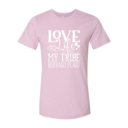 "Love Life My Tribe Buffalo Plaid" T-Shirt