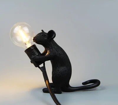 Charming Mouse-Shaped Night Lamp - Modern Tabletop Decorative Light for Home & Bedroom