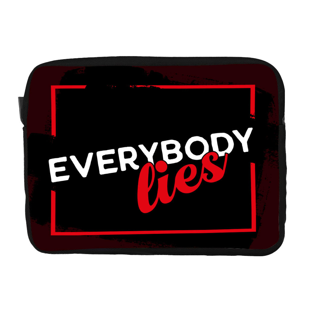 Everybody Lies Dell 16" Two-Sided Sleeve - Printed Laptop Sleeve - Trendy Laptop Sleeve with Zipper