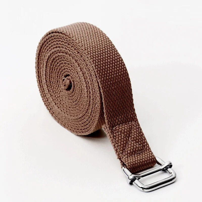 Premium Cotton Yoga Stretch Strap - 2.5m Durable D-Ring Belt for Enhanced Flexibility & Fitness