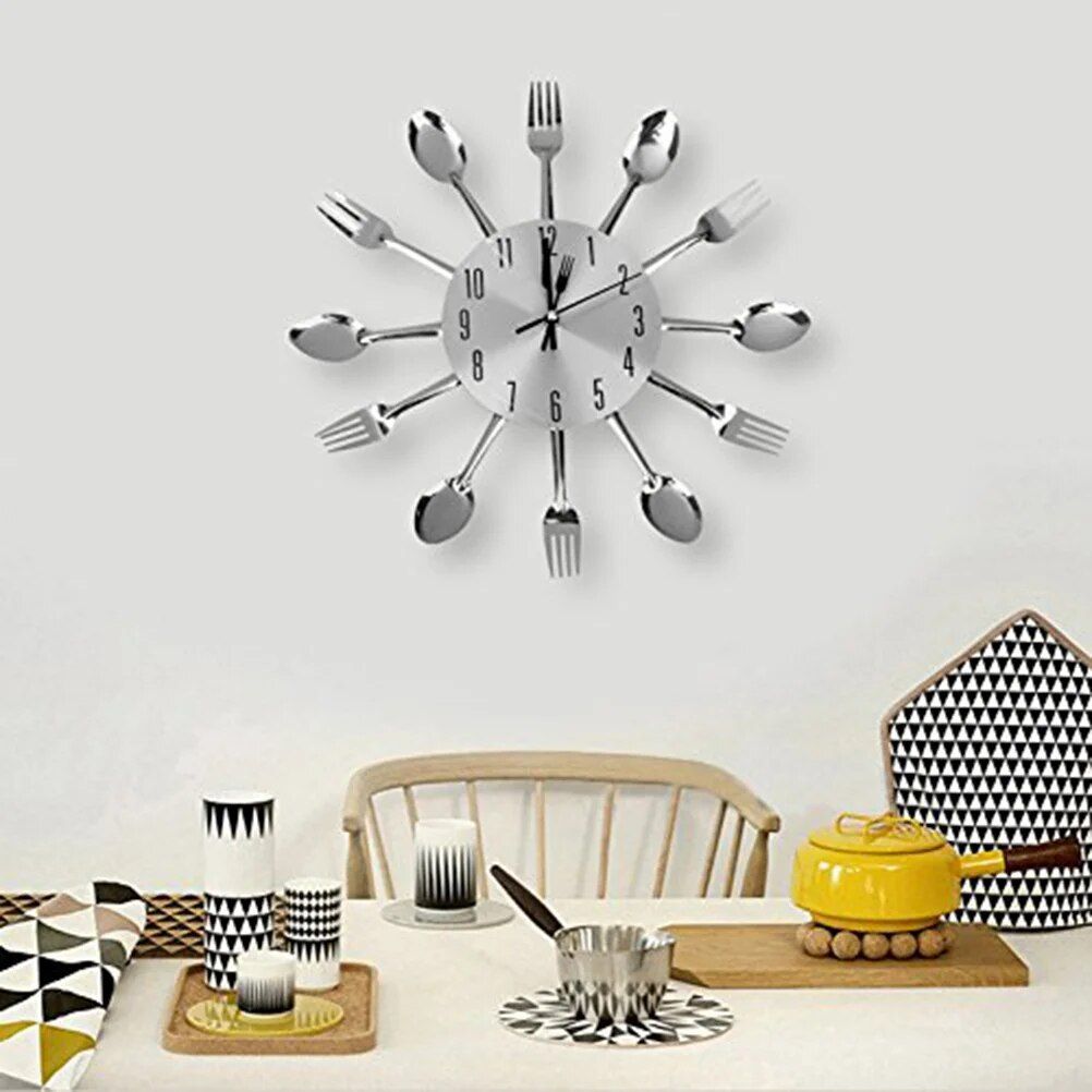 Modern 3D Aluminium Kitchen Clock