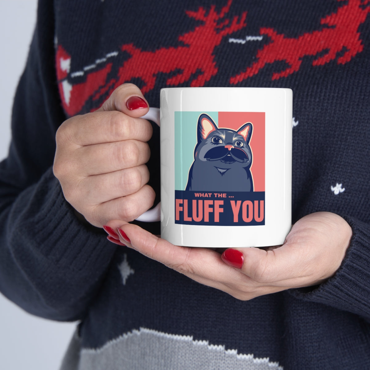 Funny Cat Fluff Mug