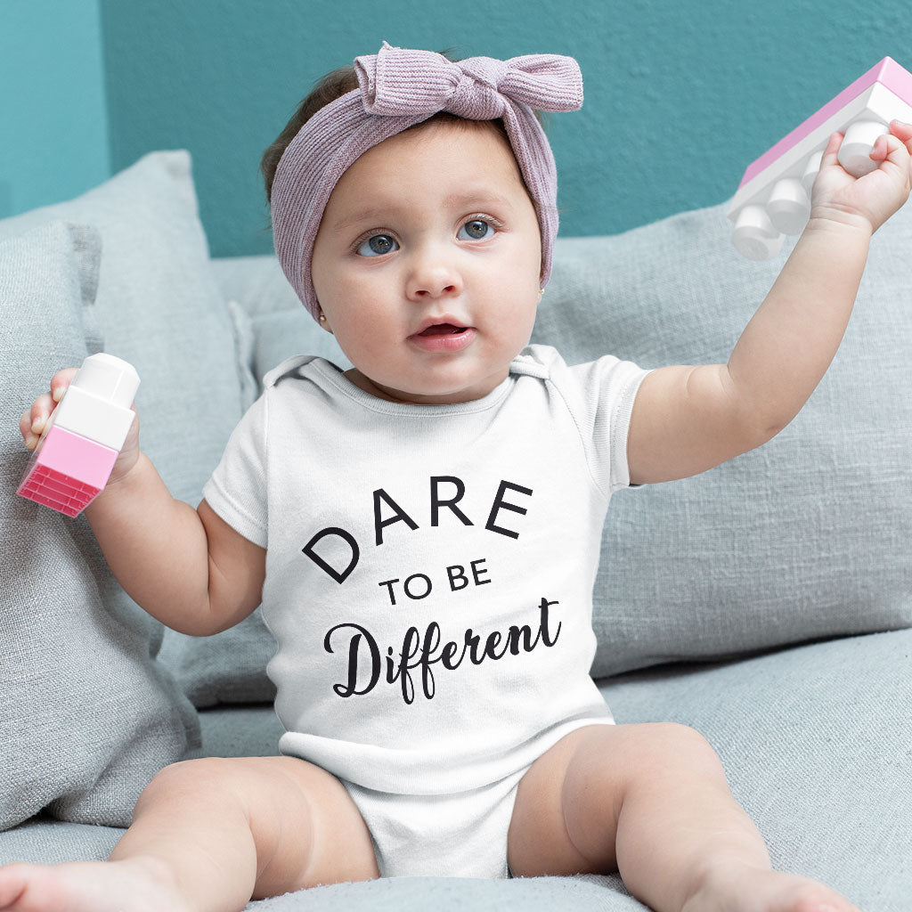 Dare to Be Different Baby Jersey Onesie - Cool Baby Bodysuit - Graphic Baby One-Piece