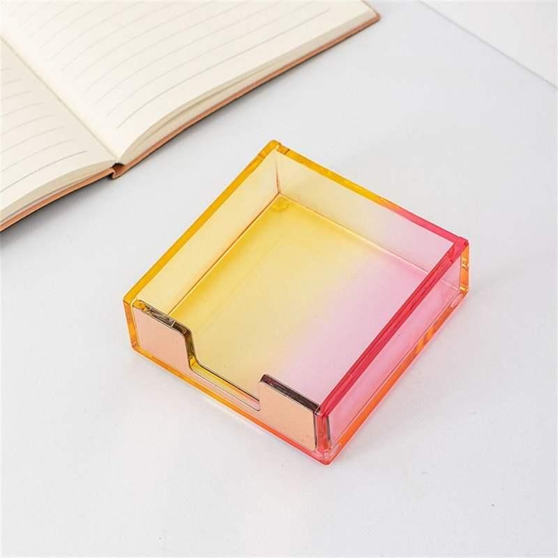 Rose Gold Acrylic Sticky Notes Holder