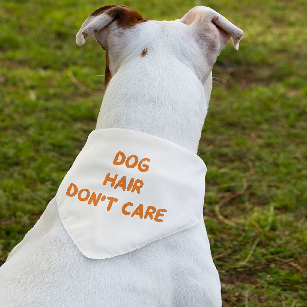 Dog Hair Don't Care Pet Bandana Collar - Funny Design Scarf Collar - Cool Design Dog Bandana