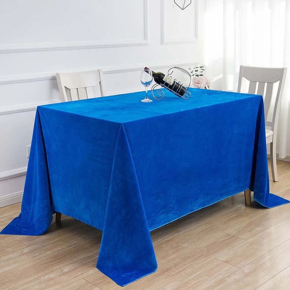 Elegant Velvet Rectangular Tablecloth - Perfect for Weddings, Dining, and Special Occasions