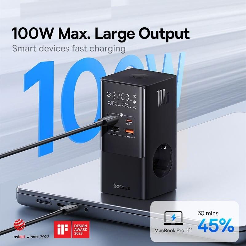 100W Fast USB Charger 6-in-1