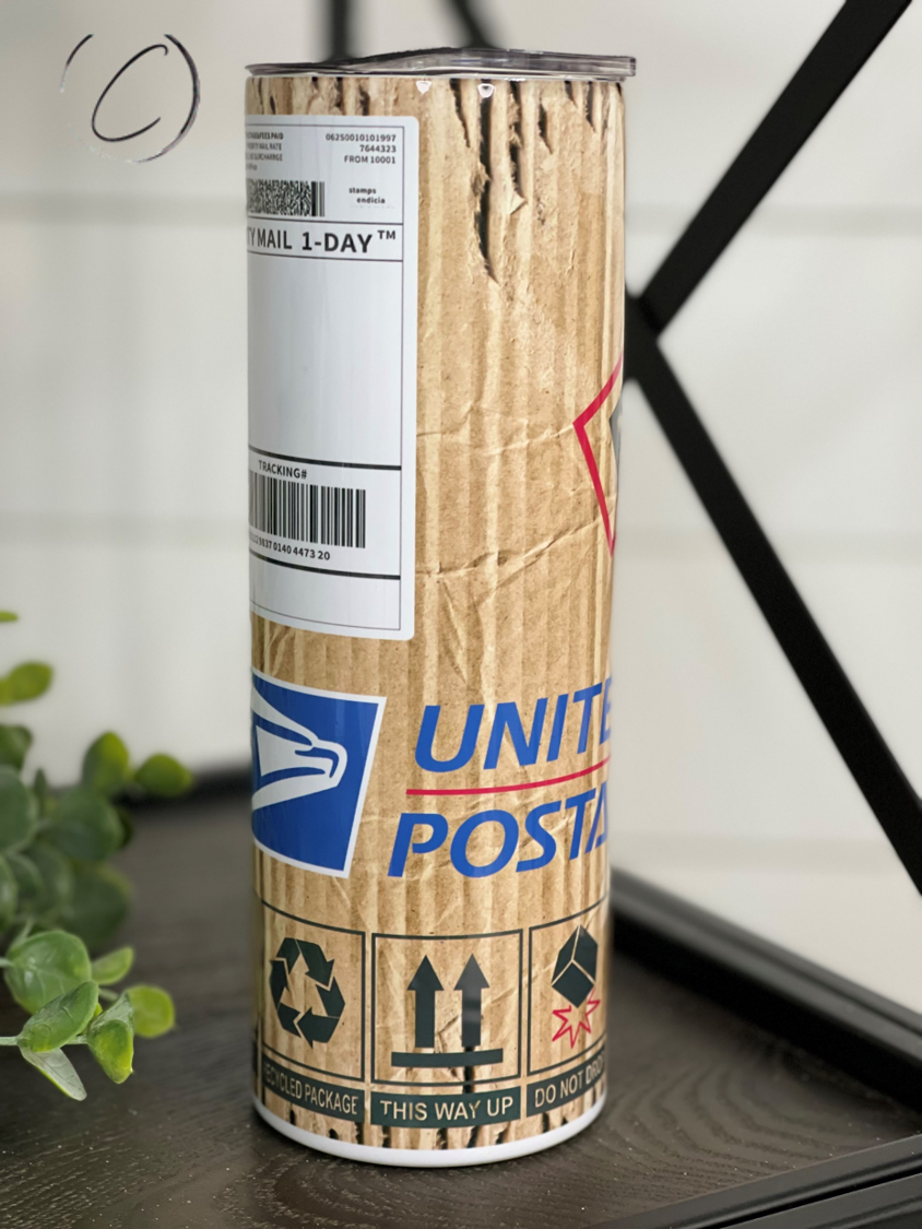 USPS Priority Package 20oz Skinny Tumbler