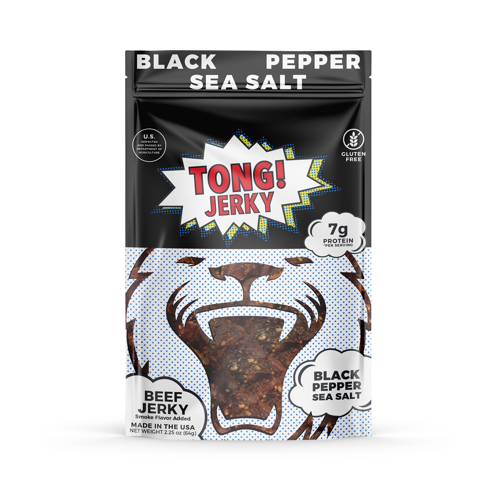 Tong Jerky Black Pepper Sea Salt | Azure Rhea