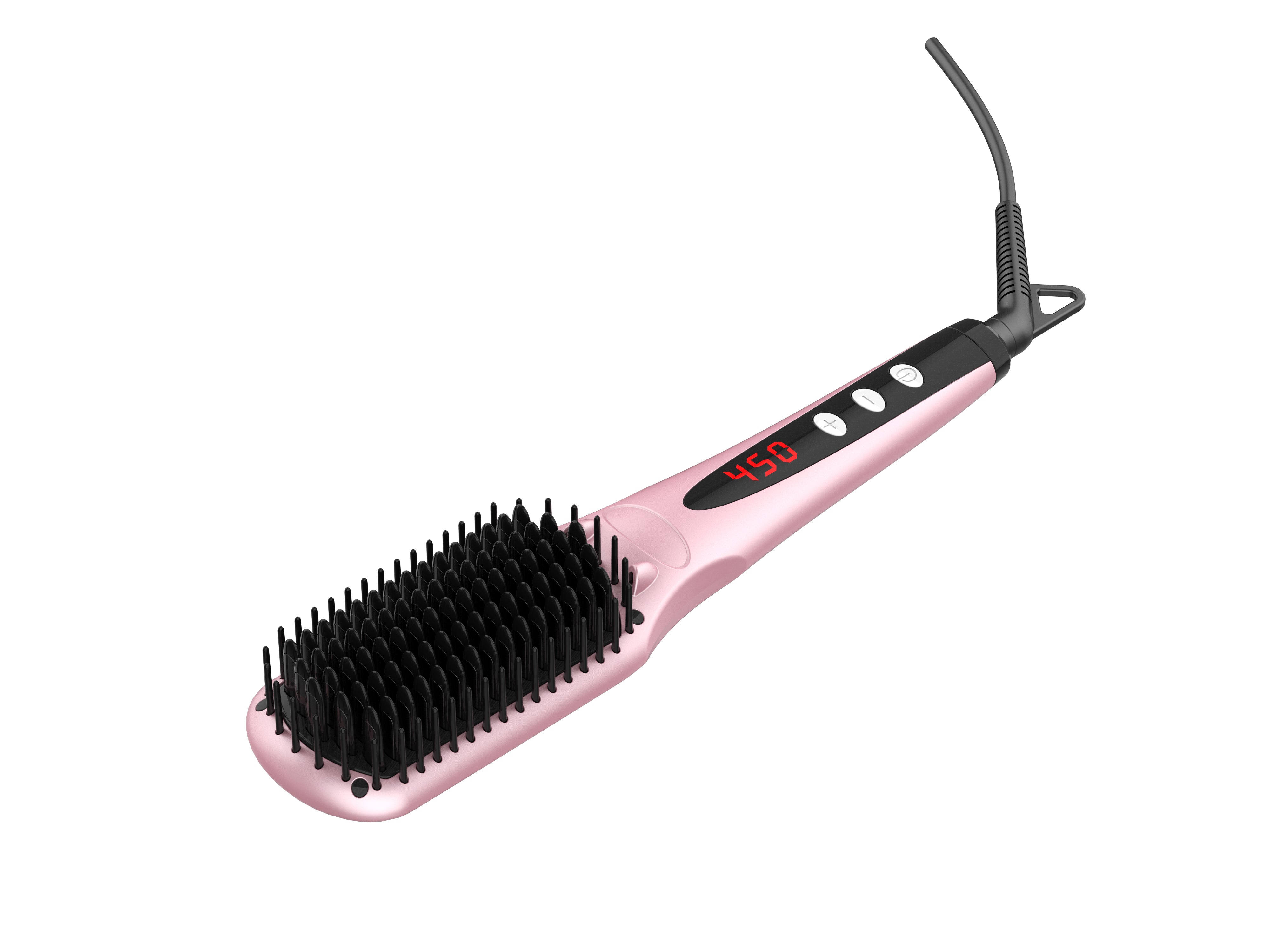 Miropure 2-in-1 Ionic Enhanced Hair Straightener Brush