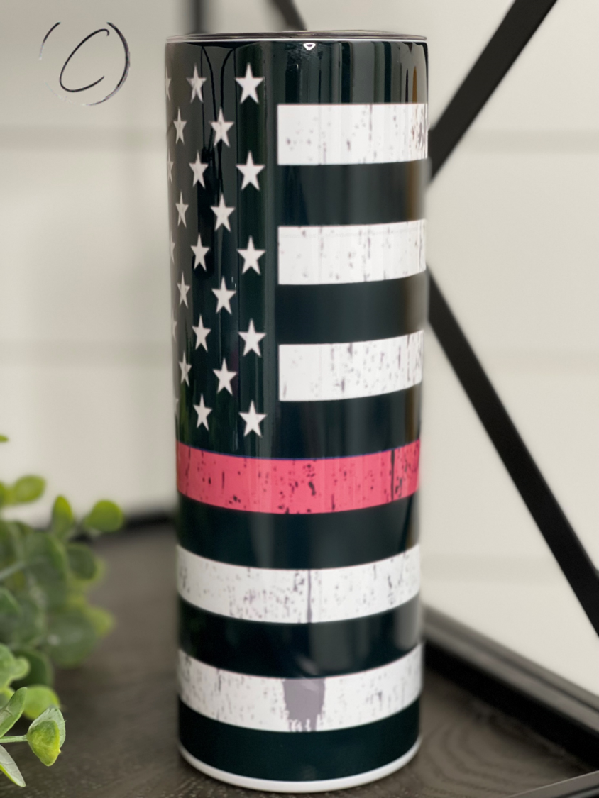 Thin Red Line 20oz Skinny Tumbler