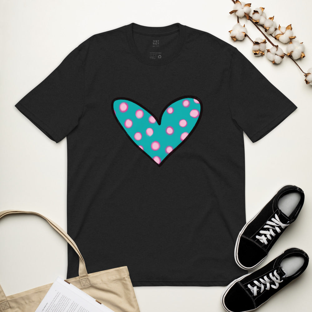 Eco Friendly Recycled Heart T-Shirt