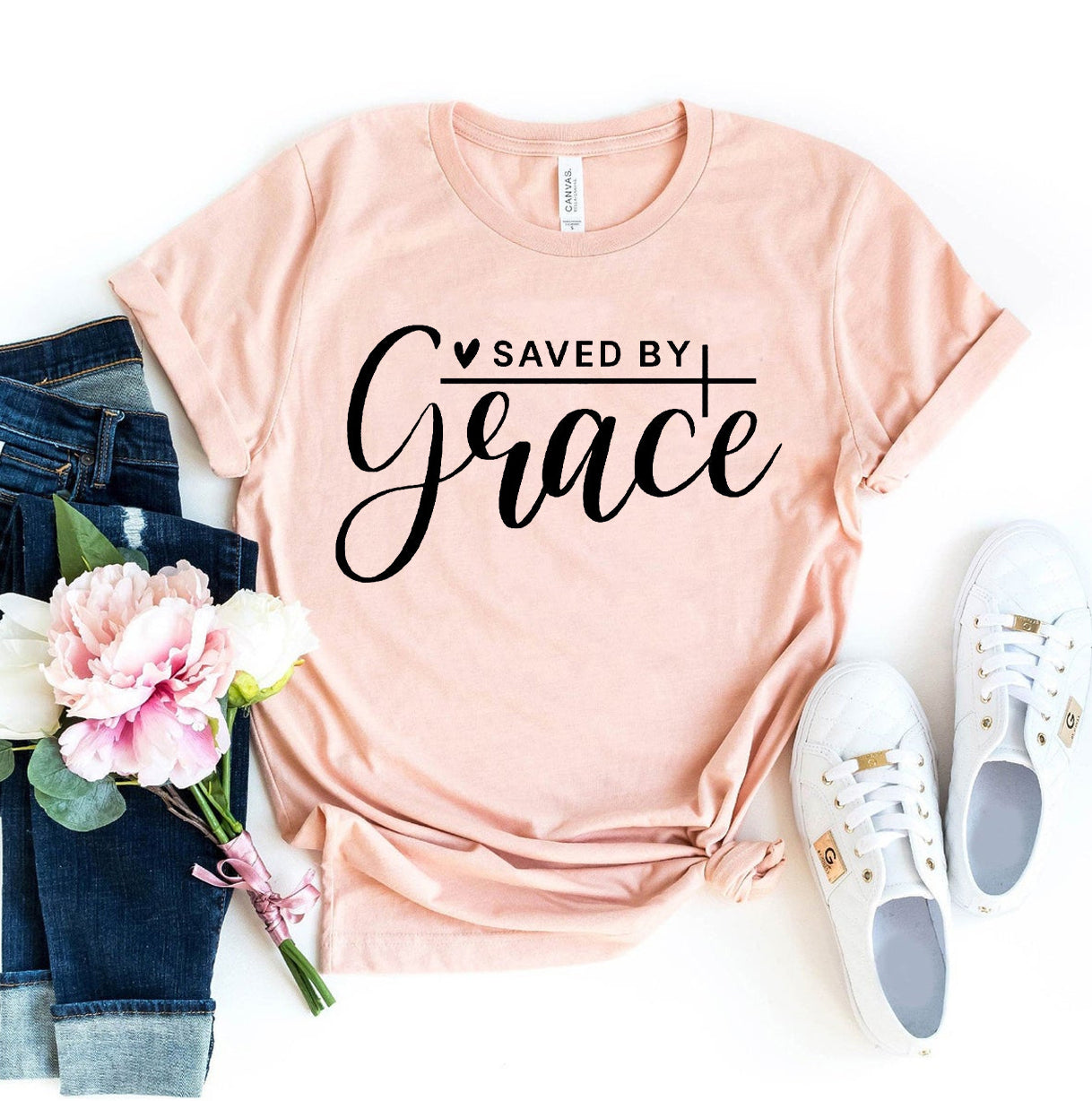 Saved By Grace T-shirt | Agate