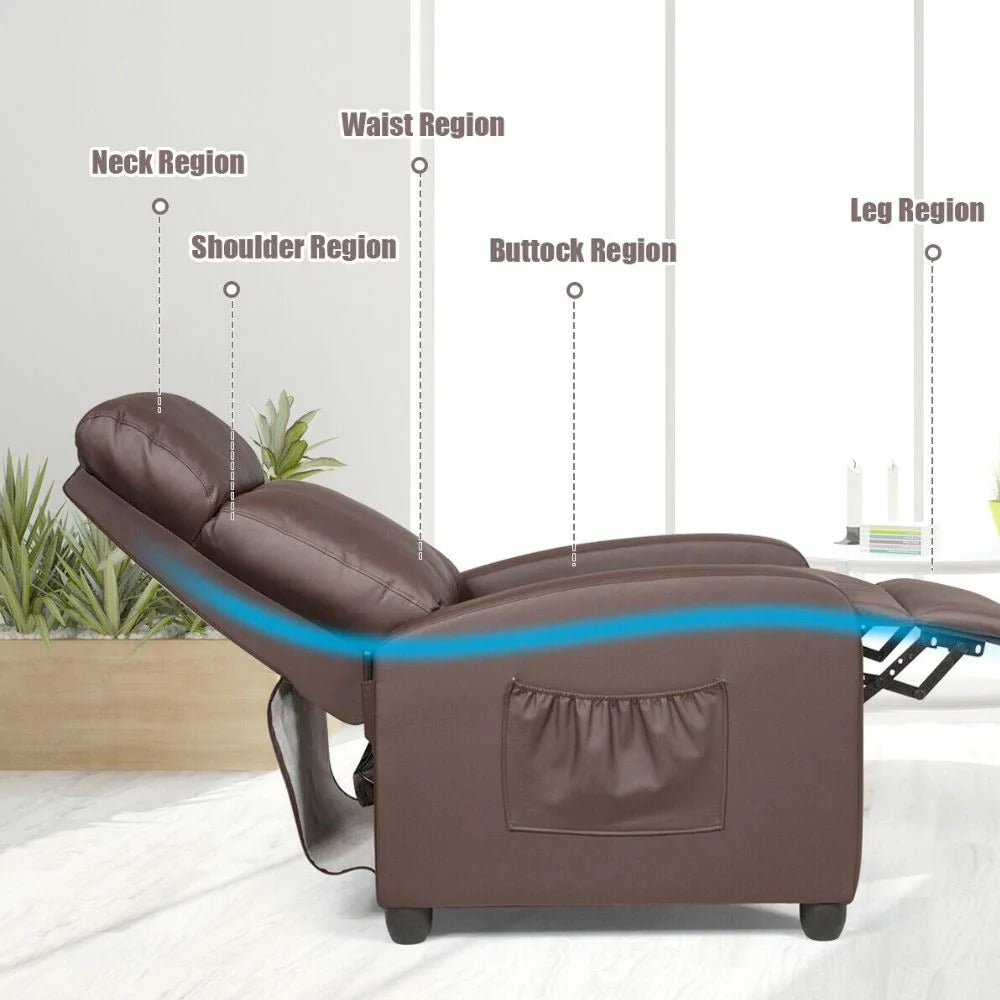 Personal Reclining Massage Reading Chair with Foot Rest