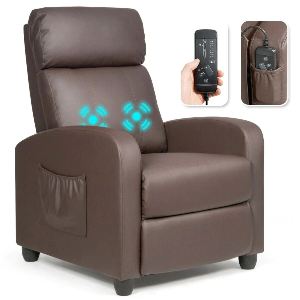 Personal Reclining Massage Reading Chair with Foot Rest