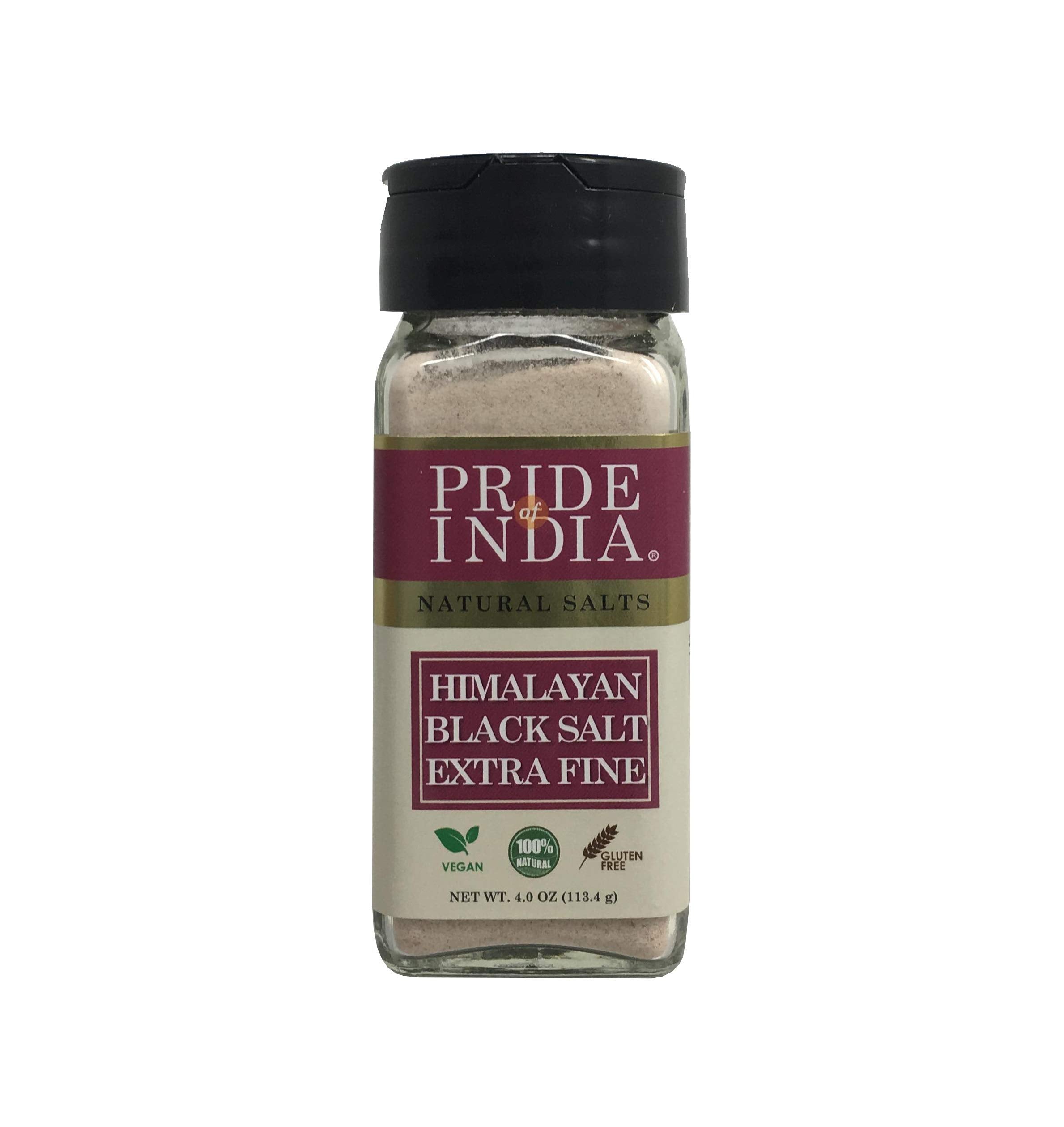 Himalayan Black Rock Salt - Extra Fine Grind - Small Dual Sifter Jar