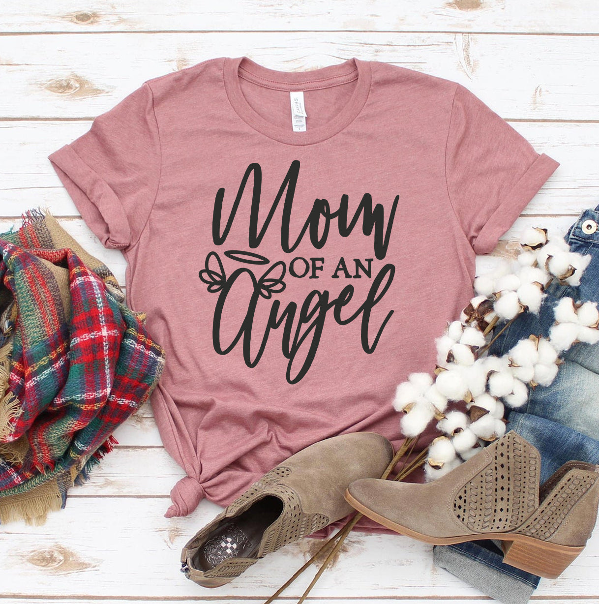 Mom Of An Angel T-shirt | Agate