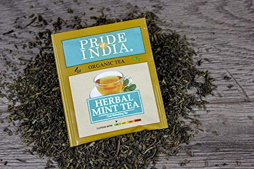 Organic Herbal Mint Tea Bags (Caffeine Free) - Pack of 6