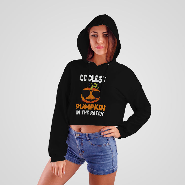 Coolest Pumpkin In The Patch Cropped Hoodie