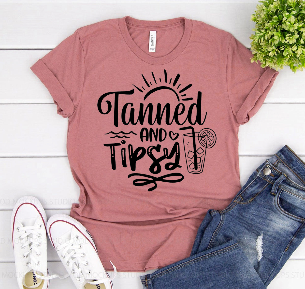 Tanned and Tipsy T-shirt | Agate