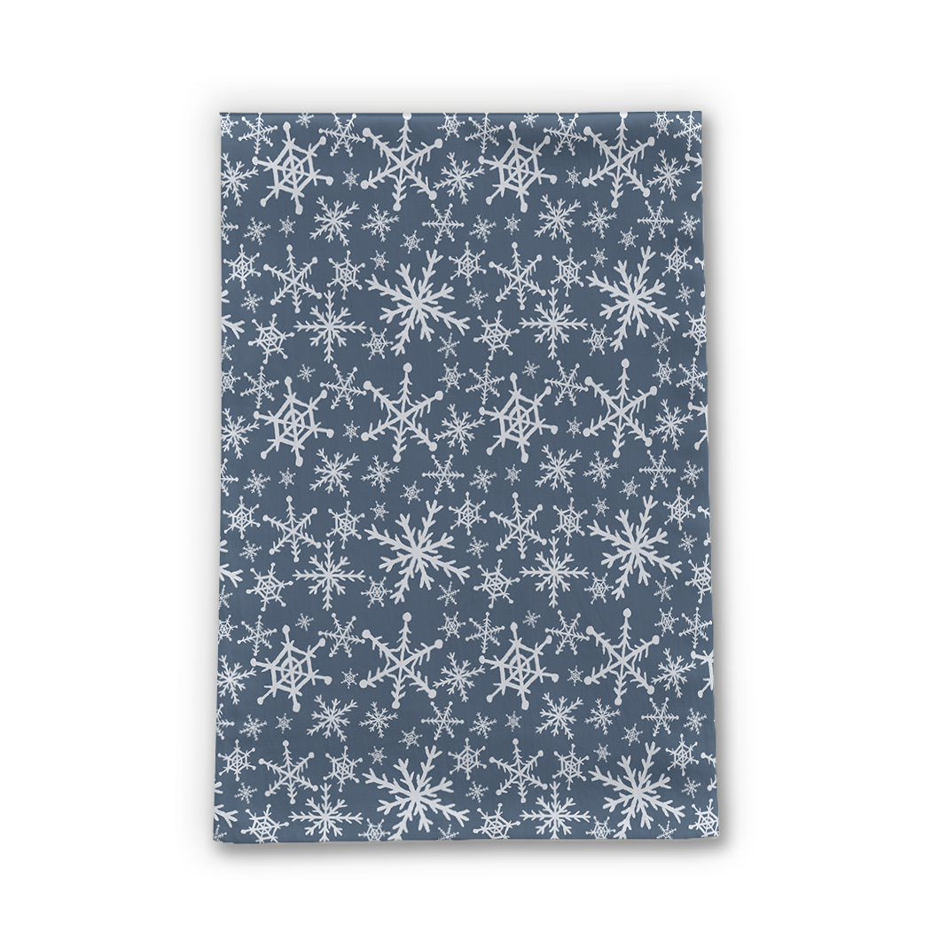 Blue Snowflakes Tea Towel