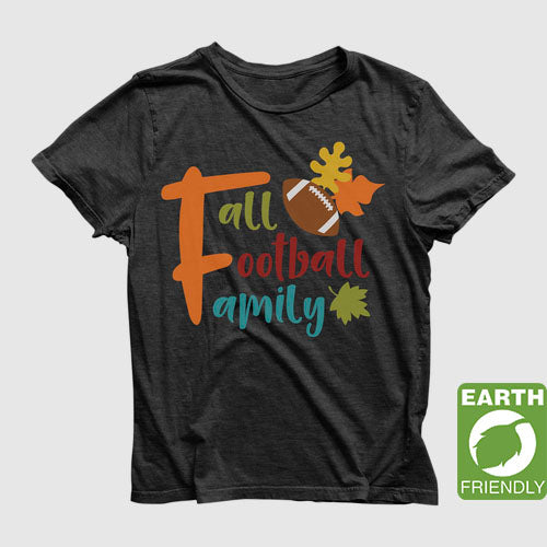 Eco Friendly Recycled Fall Football family T-shirt